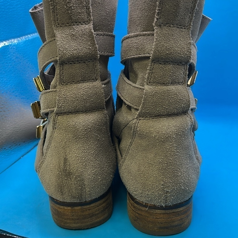 Steve Madden Haggle Women's Boots Engineer Ankle Boot Buckle Suede Gray Size 9 - Picture 3 of 8